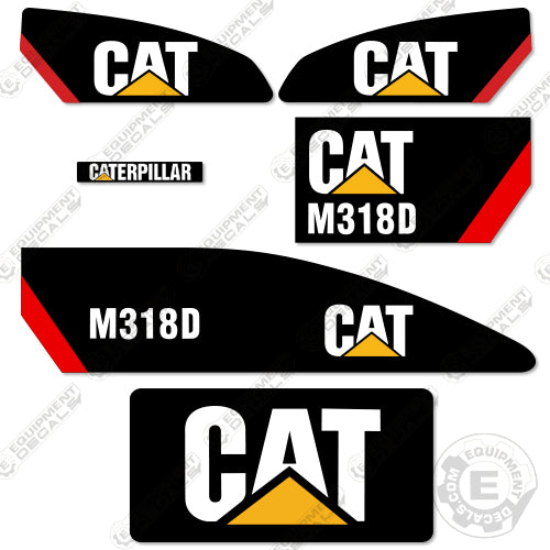 Fits Caterpillar M318D Decal Kit Excavator 318, 318d, caterpillar, decal kit, m318, wheel excavator