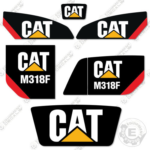 Fits Caterpillar M318F Excavator Decal Kit 318, decal kit, m318f