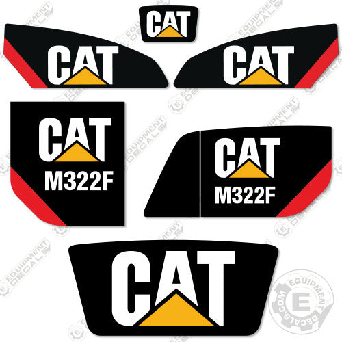 Fits Caterpillar M322F Excavator Decal Kit 322, decal kit, m322f