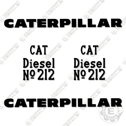 Fits Caterpillar No. 212 Decal Kit Motor Grader - Scraper 212, decal kit