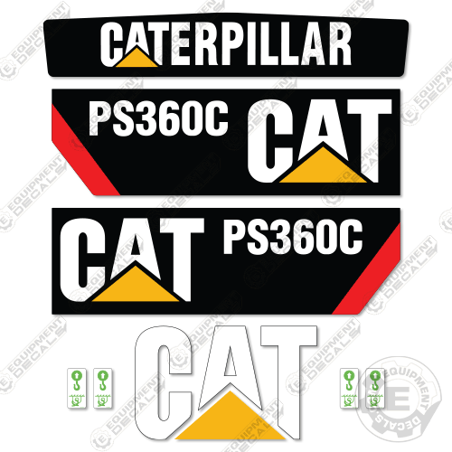 Fits Caterpillar PS360C Decal Kit Roller 360, caterpillar, 360c, ps360, ps360c, decal kit