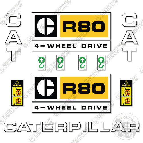 Fits Caterpillar R80 Decal Kit Forklift 80, r80, r-80