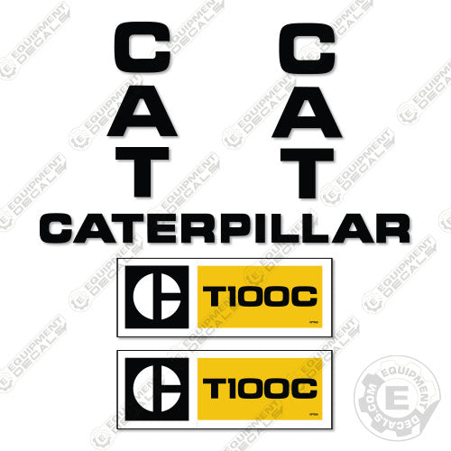 Fits Caterpillar T100C Decal Kit Forklift Cat T100c, decal kit, t100c