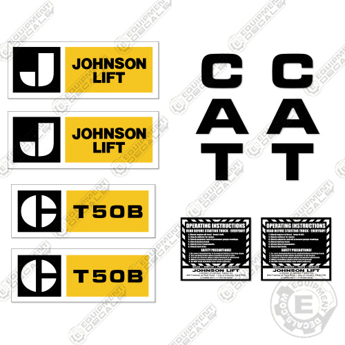 Fits Caterpillar T50B Decal Kit Forklift decal kit