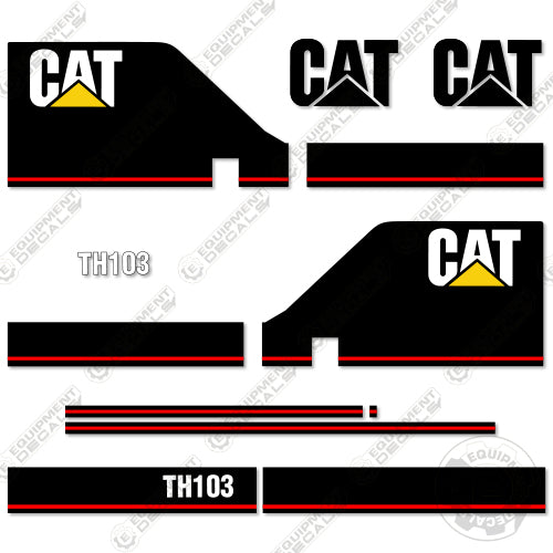 Fits Caterpillar TH103 Decal Kit Telescopic Forklift (Style 2) 103, decal kit, th-103, th103