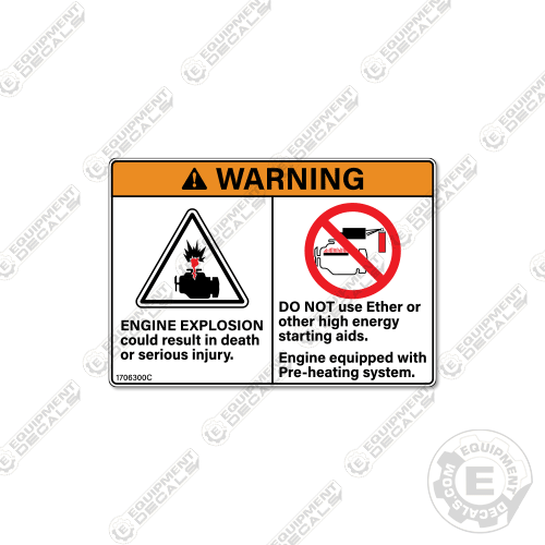 Fits Caterpillar Telehandler Warning Decal decal kit