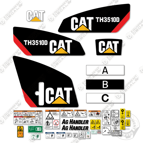 Fits Caterpillar TH3510D Telehandler Decal Kit 3510, 3510d, decal kit, th, th3510, th3510d