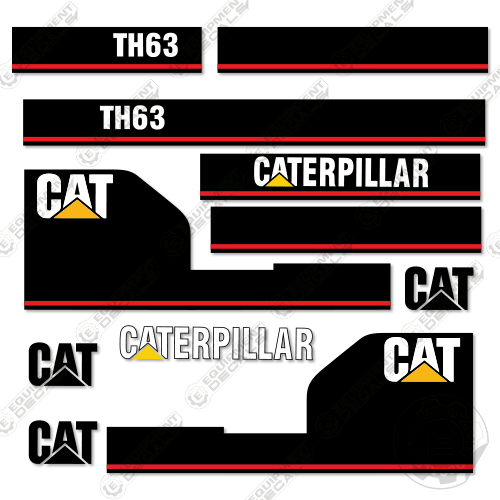 Fits Caterpillar TH63 Decal Kit Telescopic Forklift (Style 2) 63, decal kit, th-63, th63