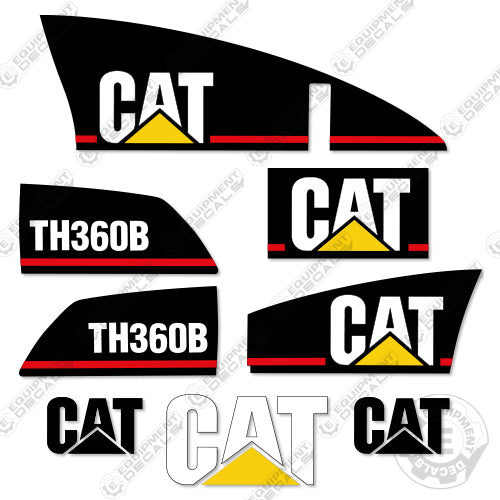 Fits Caterpillar TH360B Telescopic Forklift Decal Kit 360, decal kit, th 360, th 360 b