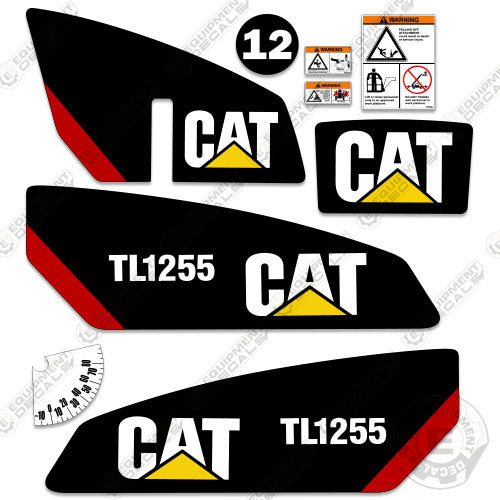 Fits Caterpillar TL1255 Decal Kit Telescopic Forklift 1255, cat, tl 1255