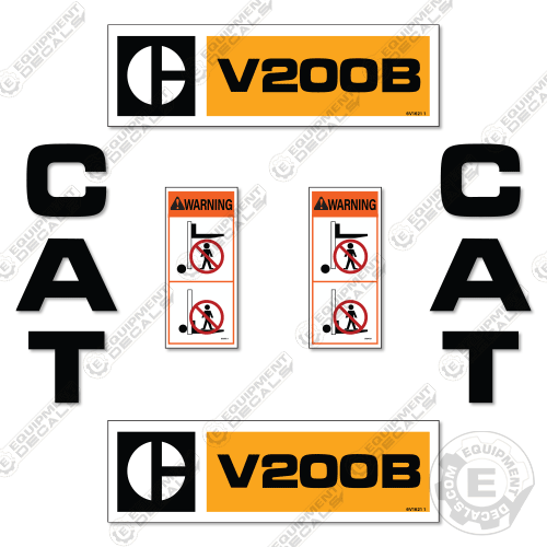 Fits Caterpillar V200B Decal Kit Forklift 200, 200b, b, decal kit, v200b