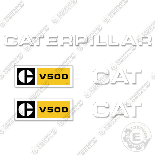 Fits Caterpillar V50D Forklift Decals decal kit