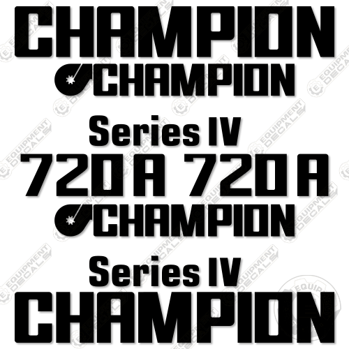 Fits Champion 720A Decal Kit - Motor Grader 720, 720a, decal kit, vhp