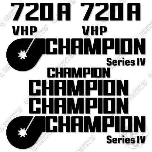 Fits Champion 720A VHP Decal Kit - Motor Grader 720, 720a, decal kit, vhp