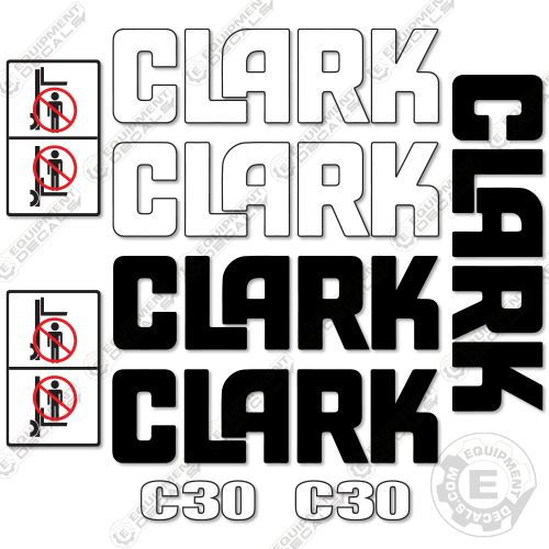 Fits Clark C 30 Forklift Decal Kit c30, decal kit