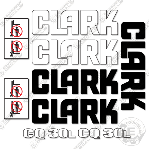 Fits Clark CQ 30L Forklift Decal Kit decal kit