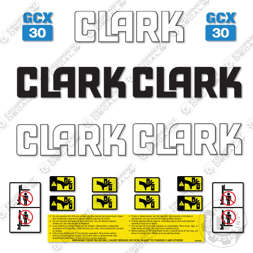 Fits Clark Forklift Decal Kit GCX30 decal kit