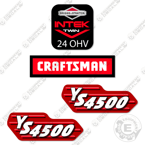 Fits Craftsman YS4500 Decal Kit Mower 4500, decal kit, ys4500