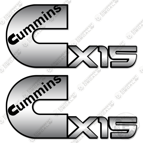 Fits Cummins X15 Decal Kit (Set of 2) 5x, decal kit, ditch-witch, ditchwitch, fm5, fm5x, trencher