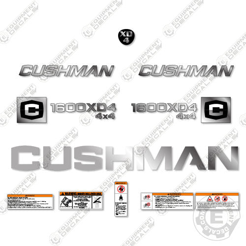 Fits Cushman 1600 XD4 Decal Kit Utility Vehicle 1600, 1600xd, 1600xd4, decal kit, excavator