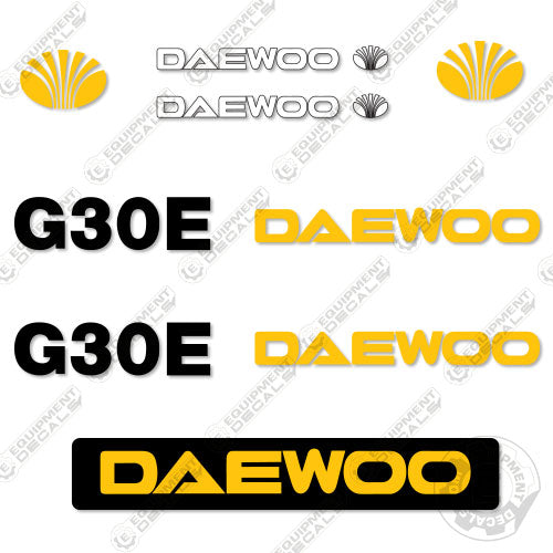 Fits Daewoo G30E Forklift Decal Kit 30e, decal kit, g30, g30e