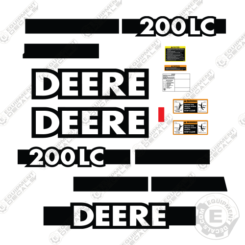 Fits John Deere 200 LC Excavator Decal Kit 200, 200c, 200lc, decal kit, excavator, john deere