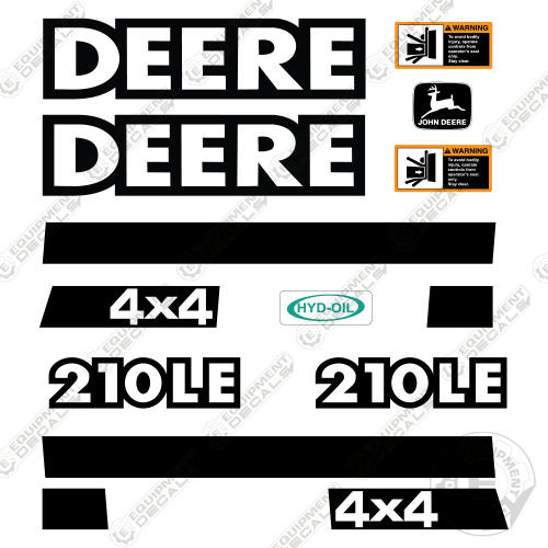 Fits John Deere 210 LE Loader Decal Kit 210, 210-le, decal kit, john deere