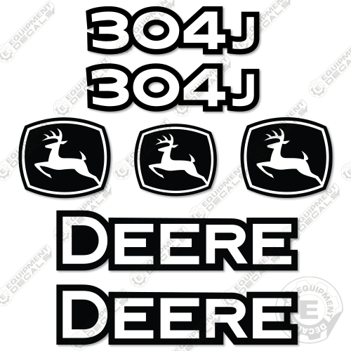 Fits John Deere 304j Decal Kit Wheel Loader 304, 304j, decal kit, ep, john deere