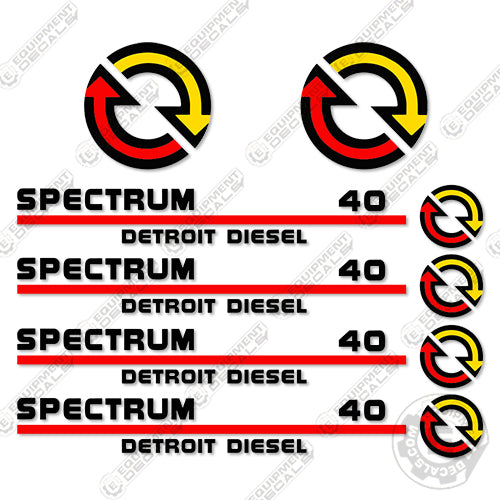 Fits Detroit Diesel Spectrum 40 Generator Decal Kit decal kit