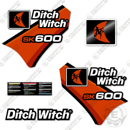 Fits Ditch Witch SK600 Decal Kit Standing Skid Steer 600, decal kit, sk-600, sk600