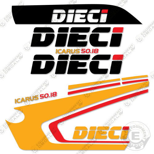 Fits Dieci Icarus 50.18 Decal Kit Telehandler 50.18, decal kit