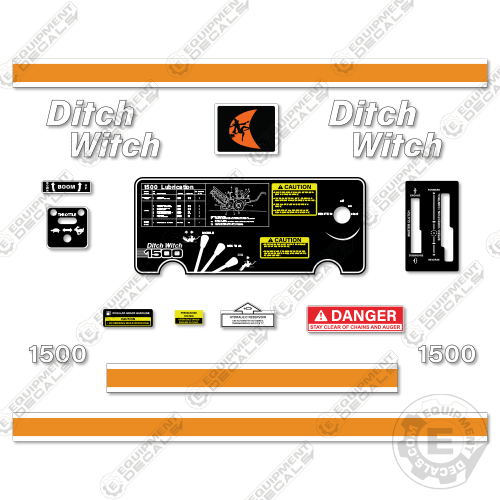 Fits Ditch Witch 1500 Decal Kit Trencher decal kit, ditch-witch, ditchwitch, trencher