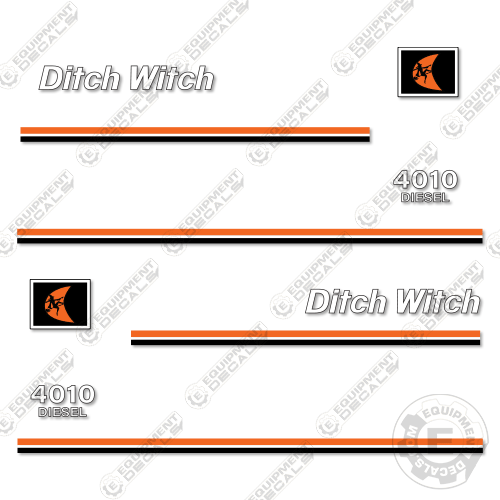 Fits Ditch Witch 4010 Decal Kit Tractor 4010, decal kit, ditch-witch, ditchwitch, trencher