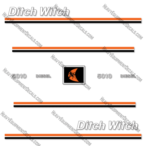 Fits Ditch Witch 5010 Decal Kit Tractor 5010, decal kit, ditch-witch, ditchwitch, trencher