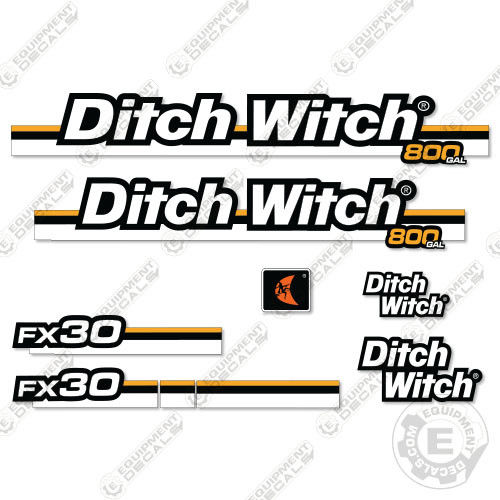 Fits Ditch Witch FX 30 (800 Gallon) Decal Kit decal kit