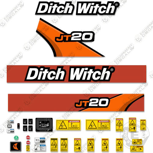 Fits Ditch Witch JT20 Decal Kit Directional Drill decal kit, ditch-witch, ditchwitch, jt20, trencher