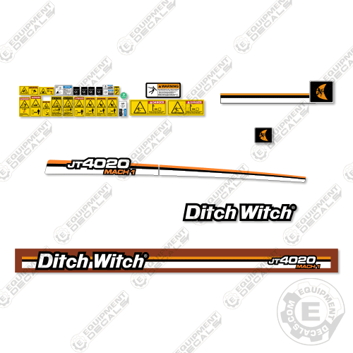 Fits Ditch Witch JT4020 Mach 1 Decal Kit Directional Drill 4020, decal kit, ditch-witch, ditchwitch, jt-4020, jt4020, trencher