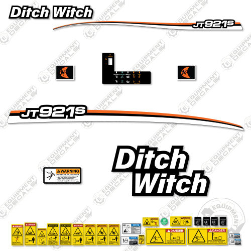 Fits Ditch Witch JT921S Decal Kit Directional Drill 921, 921s, decal kit, ditch-witch, ditchwitch, jt921s, trencher