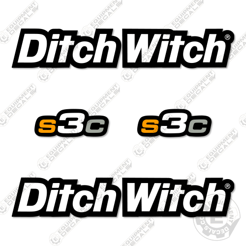 Fits Ditch Witch S3C Trailer Decal Kit decal kit, s3c