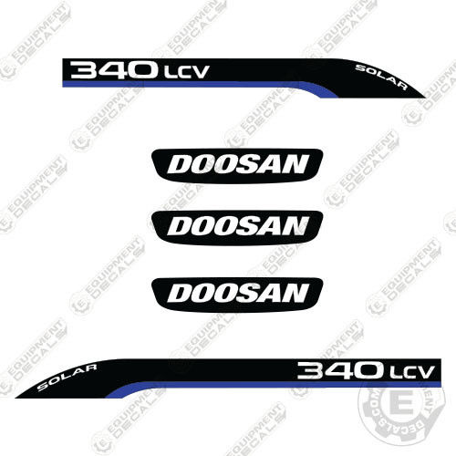 Fits Doosan 340 LCV Solar Excavator Equipment Decals decal kit