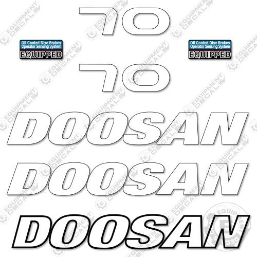 Fits Doosan 70 Decal Kit Forklift 70, decal kit, fork, fork lift, lift