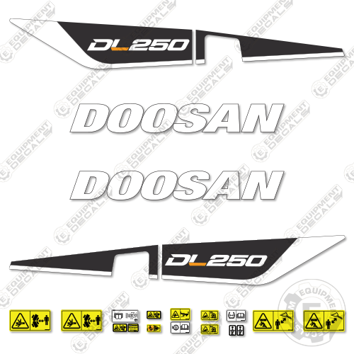 Fits Doosan DL250-5 Decal Kit Wheel Loader 250, 250-5, decal kit, dl250, dl250-5