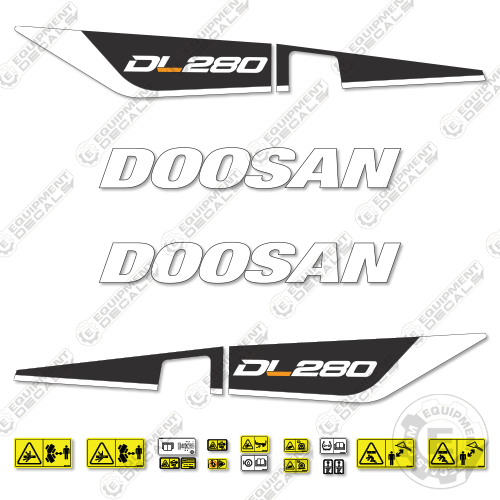 Fits Doosan DL280-5 Decal Kit Wheel Loader 280, 280-5, decal kit, dl280, dl280-5