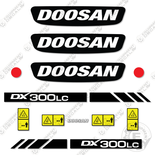 Fits Doosan DX300LC Decal Kit Excavator 300, decal kit, dx, dx300lc, lc