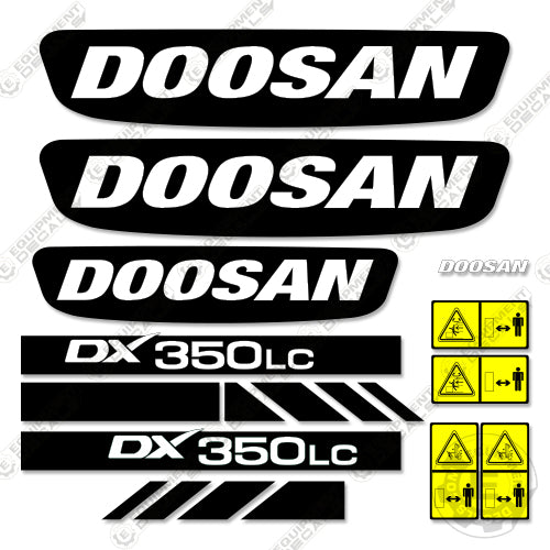 Fits Doosan DX350LC-3 Decal Kit Excavator 350, decal kit, lc