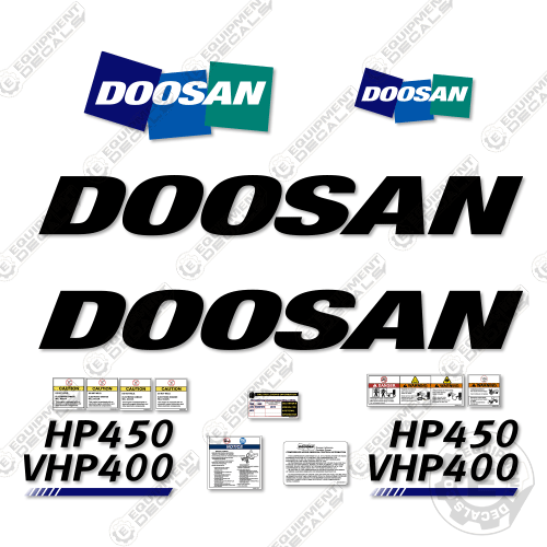 Fits Doosan HP450 VHP400 Decal Kit Compressor 400, 450, decal kit, hp, hp450, vhp400