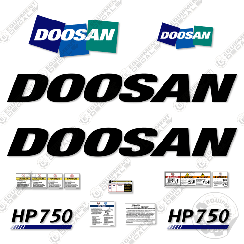 Fits Doosan HP750 Decal Kit Compressor 750, decal kit, hp750