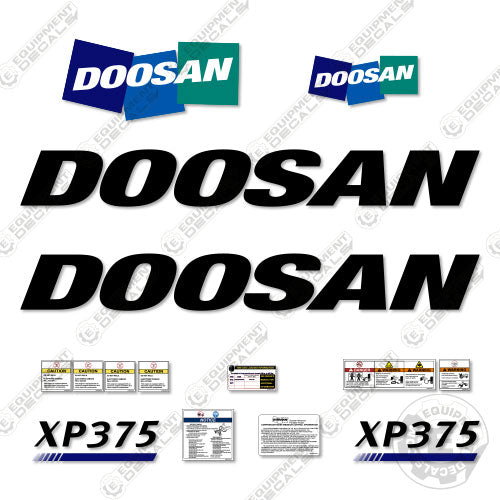 Fits Doosan XP375 Decal Kit Compressor 375, decal kit, xp375