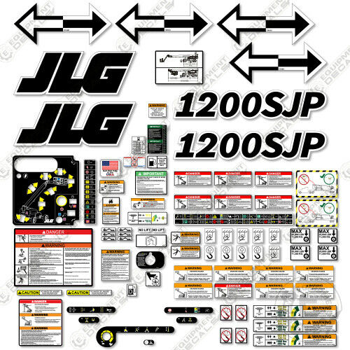 Fits JLG 1200SJP Decal Kit Boom Lift 1200, 1200sjp, decal kit