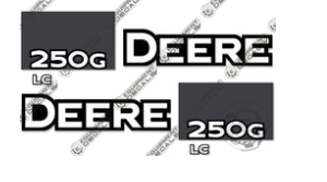 Fits John Deere 250G LC Decal Kit Excavator - Partial Kit 250, 250g, 250g-lc, 250glc, decal kit, excavator, john deere